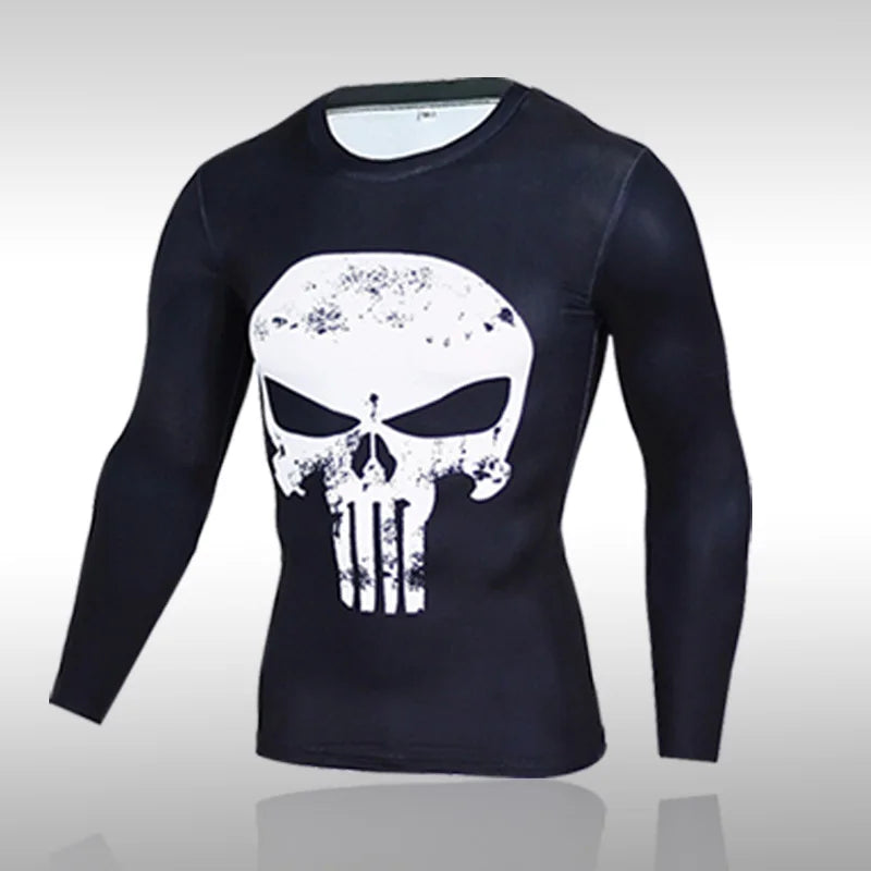 Sportswear de secagem rápida masculina, Running Sports Suit, MMA Rash Guard, Compressão Vestuário, Fitness Training Kit, Roupa interior térmica