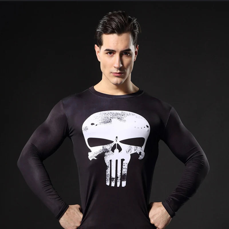 Sportswear de secagem rápida masculina, Running Sports Suit, MMA Rash Guard, Compressão Vestuário, Fitness Training Kit, Roupa interior térmica