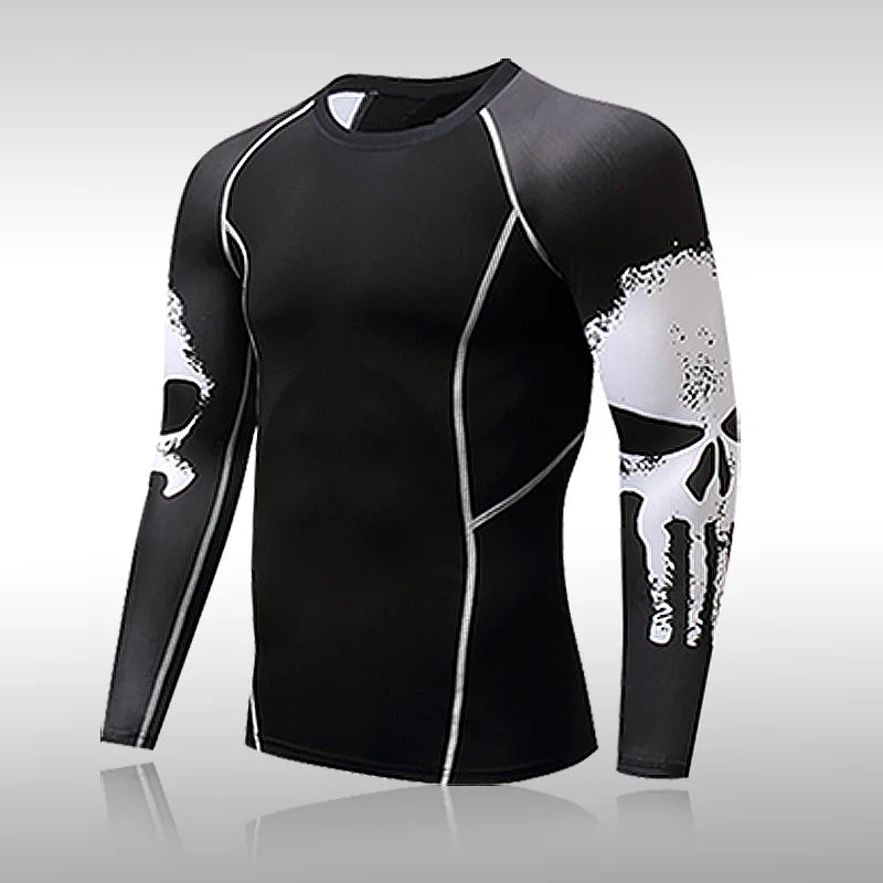 Sportswear de secagem rápida masculina, Running Sports Suit, MMA Rash Guard, Compressão Vestuário, Fitness Training Kit, Roupa interior térmica