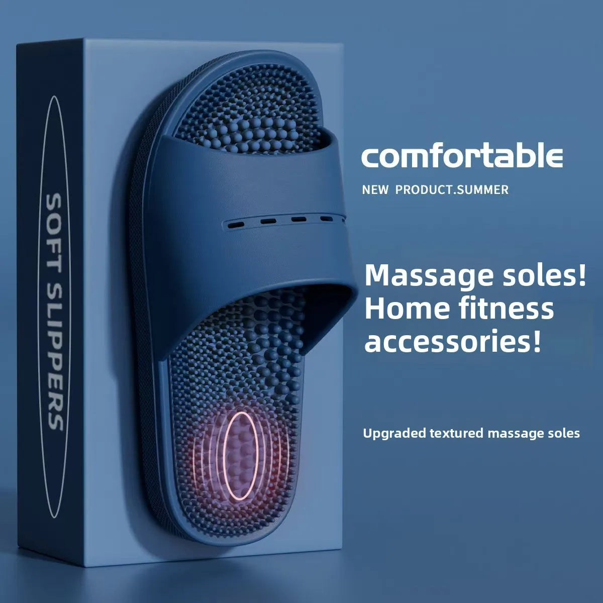 Chinelos de massagem masculinos antiderrapantes interior casa banheiro sandálias estilo simples material pvc confortável chin...