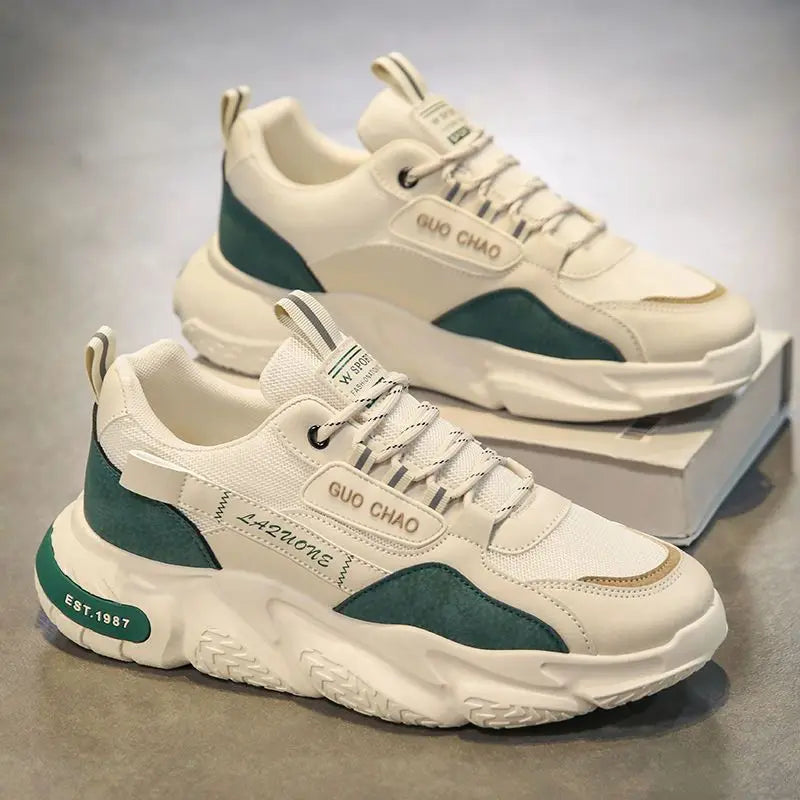 Tênis Masculino Casual de Verão com Malha Respirável, Sola ssa, Aumento de Altura, Confortável para Corrida, Estilo Slip-O...