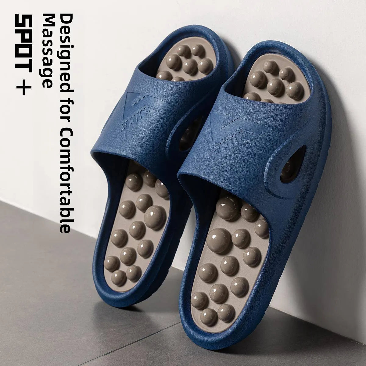 Chinelos de massagem para uso interno, para homens, uso doméstico, antiderrapante, verão, banheiro, sola de seixo, saúde, pon...