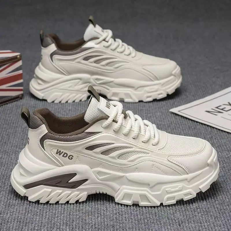 Tênis Masculino Casual de Verão com Sola ssa, Respirável, Bico Redondo, Sola de Borracha, Confortável e Fácil de Calçar