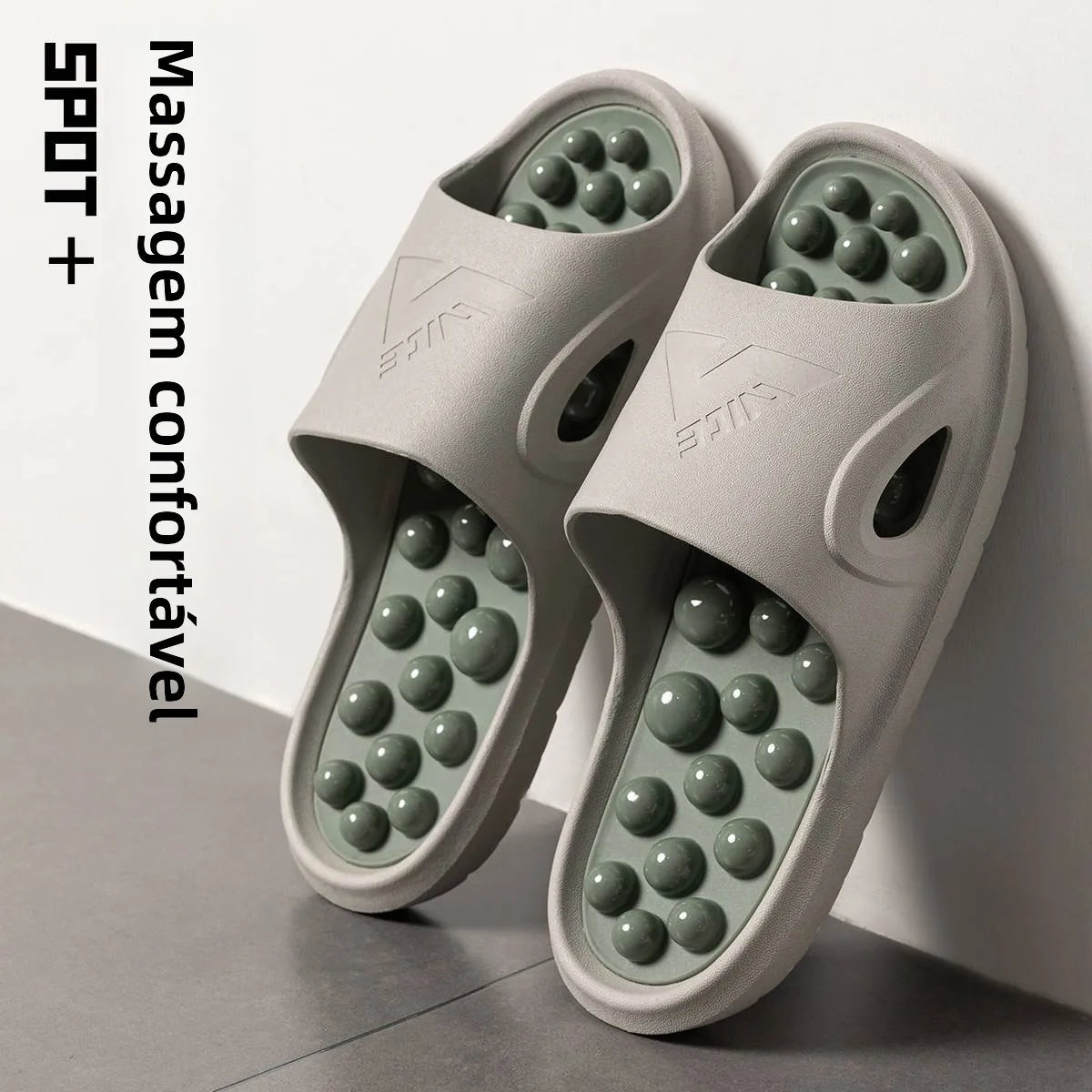 Chinelos de massagem para uso interno, para homens, uso doméstico, antiderrapante, verão, banheiro, sola de seixo, saúde, pon...