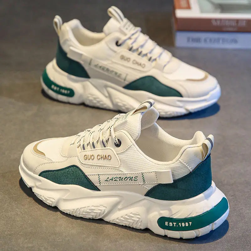 Tênis Masculino Casual de Verão com Malha Respirável, Sola ssa, Aumento de Altura, Confortável para Corrida, Estilo Slip-O...