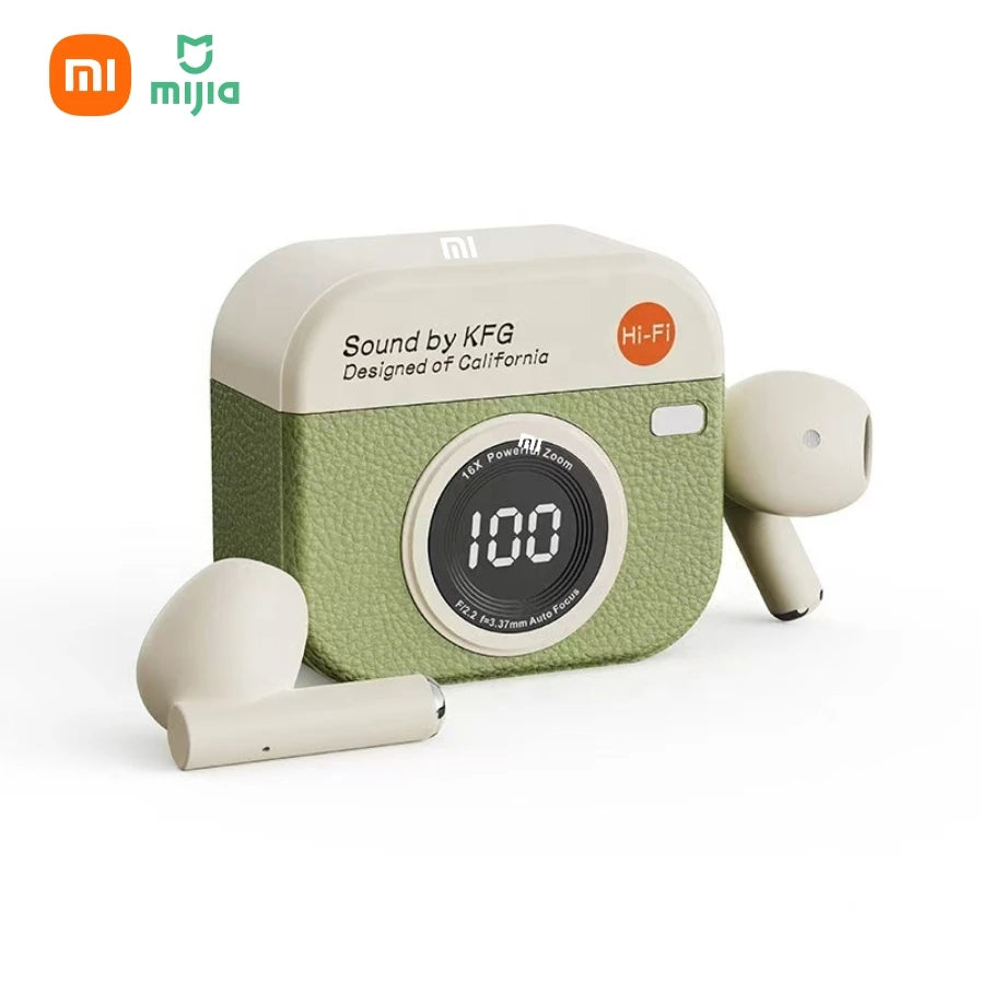 Xiaomi q86 meio no ouvido fones de ouvido sem fio criativo retro esportes redução ruído longo alcance à prova dwireless água e sweatproof