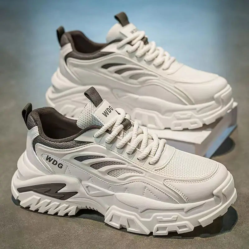 Tênis Masculino Casual de Verão com Sola ssa, Respirável, Bico Redondo, Sola de Borracha, Confortável e Fácil de Calçar