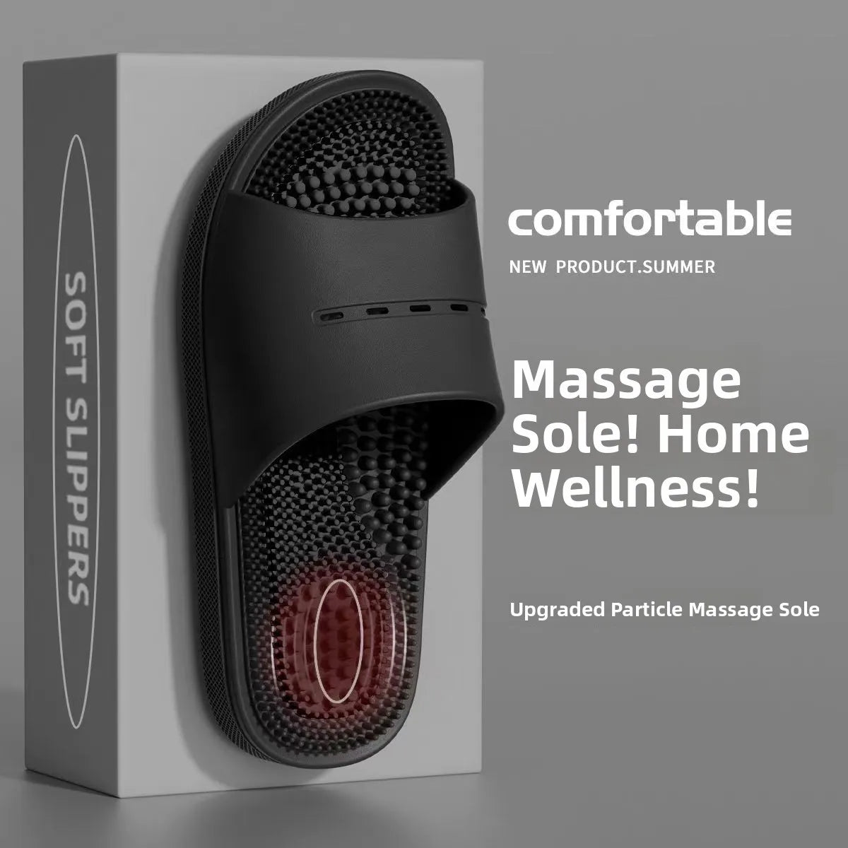 Chinelos de massagem masculinos antiderrapantes interior casa banheiro sandálias estilo simples material pvc confortável chin...