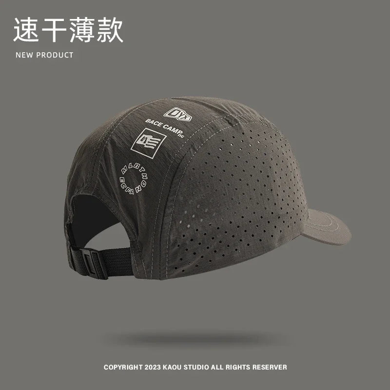 Bonés de beisebol de 5 painéis de verão para homens e mulheres boné de acampamento ao ar livre proteção solar de secagem rápida chapéu de corrida respirável chapéu de golfe