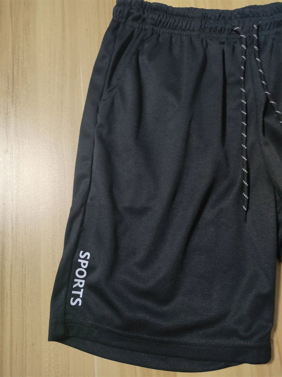 3 peças calções esportivos básicos casuais ginásio exercícios malha respirável shorts de secagem rápida correndo bottoms roupas esportivas dos homens verão