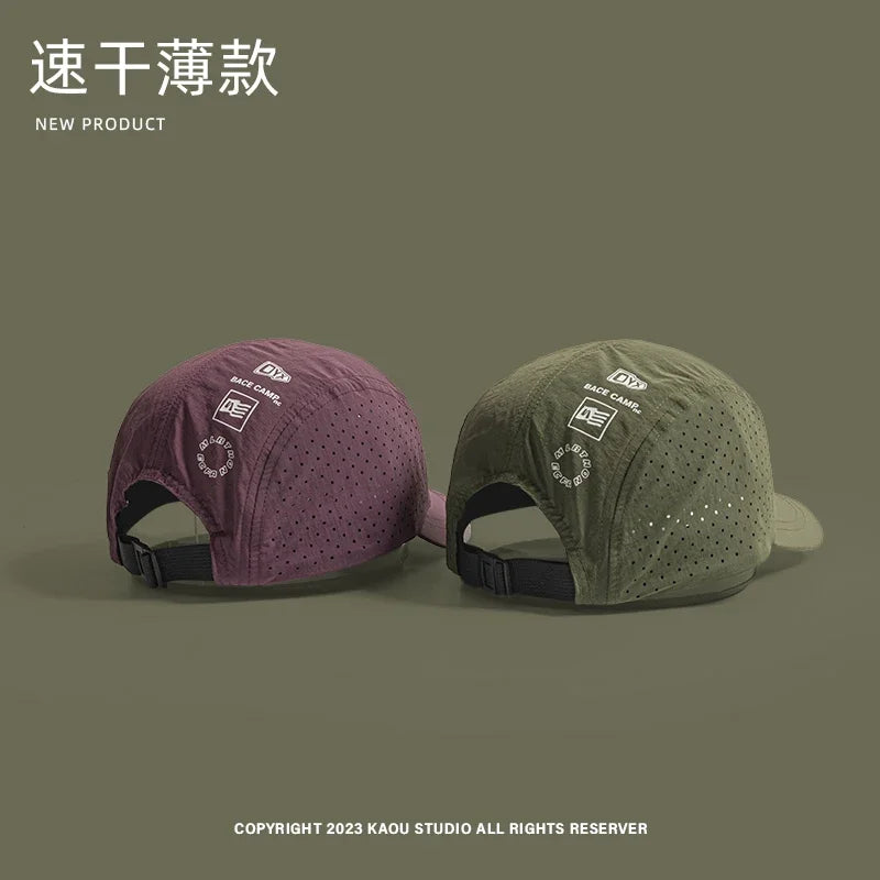 Bonés de beisebol de 5 painéis de verão para homens e mulheres boné de acampamento ao ar livre proteção solar de secagem rápida chapéu de corrida respirável chapéu de golfe