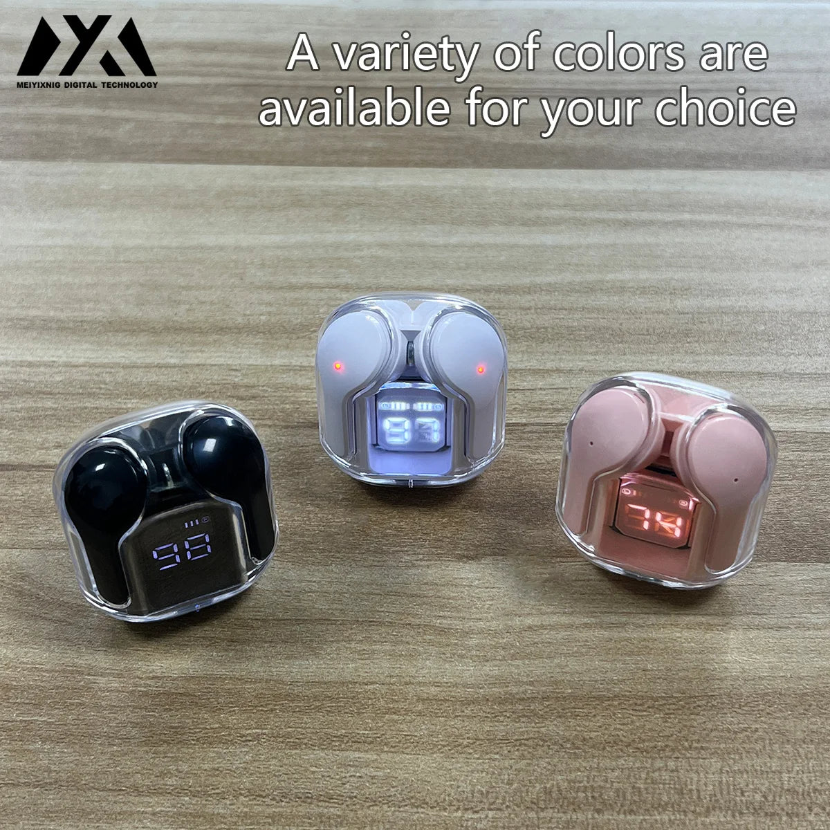 Fones de ouvido intra-auriculares AIR31 transparentes fashion ENC com cancelamento de ruído - Fones de ouvido intra-auriculares sem fio, disponíveis em várias opções de cores para C