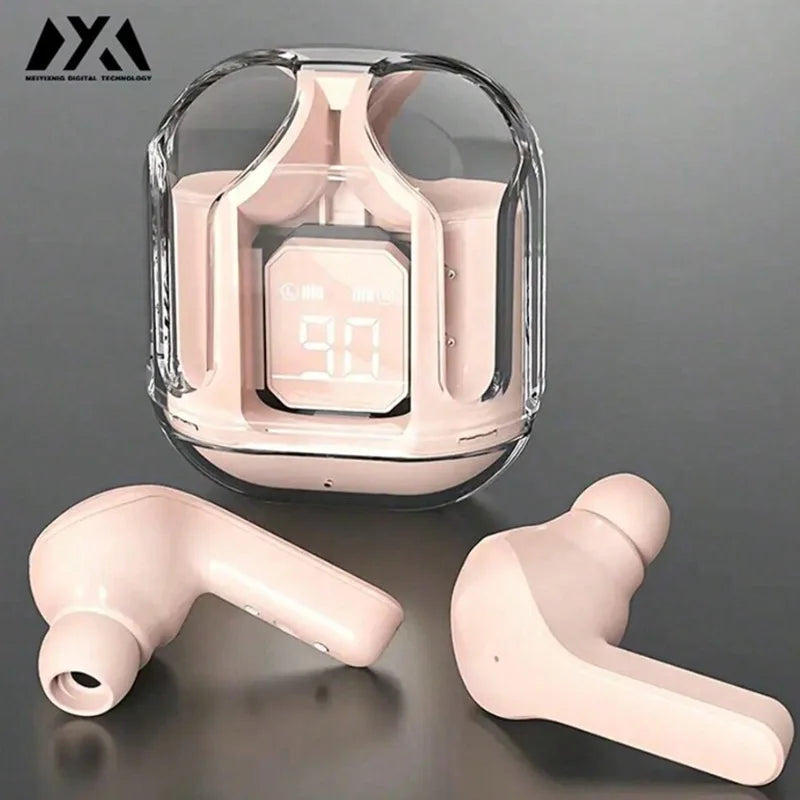 Fones de ouvido intra-auriculares AIR31 transparentes fashion ENC com cancelamento de ruído - Fones de ouvido intra-auriculares sem fio, disponíveis em várias opções de cores para C