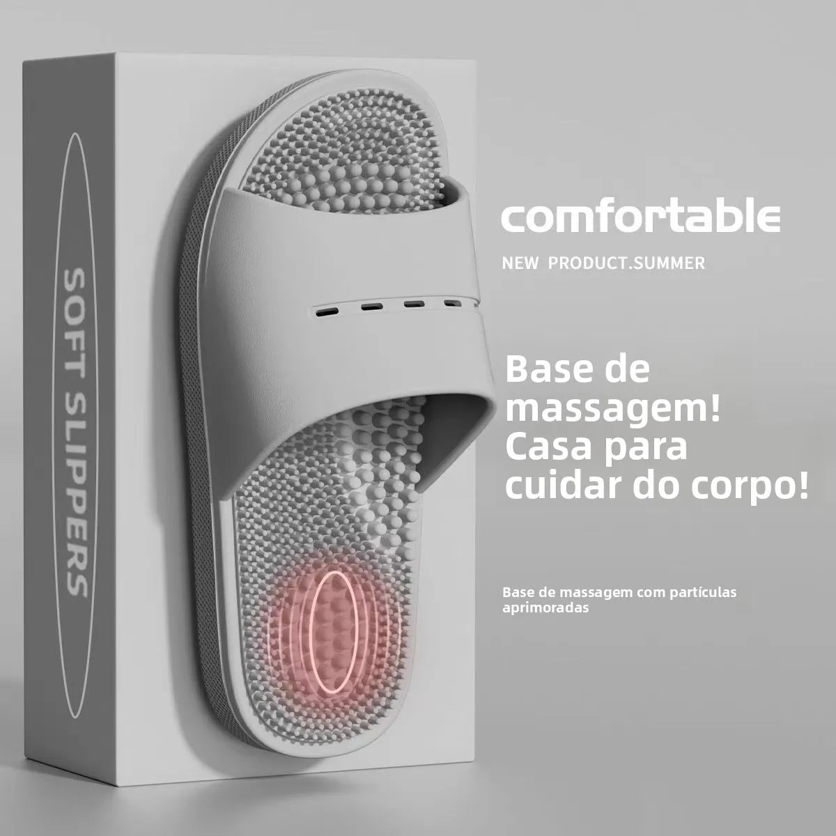 Chinelos de massagem masculinos antiderrapantes interior casa banheiro sandálias estilo simples material pvc confortável chin...