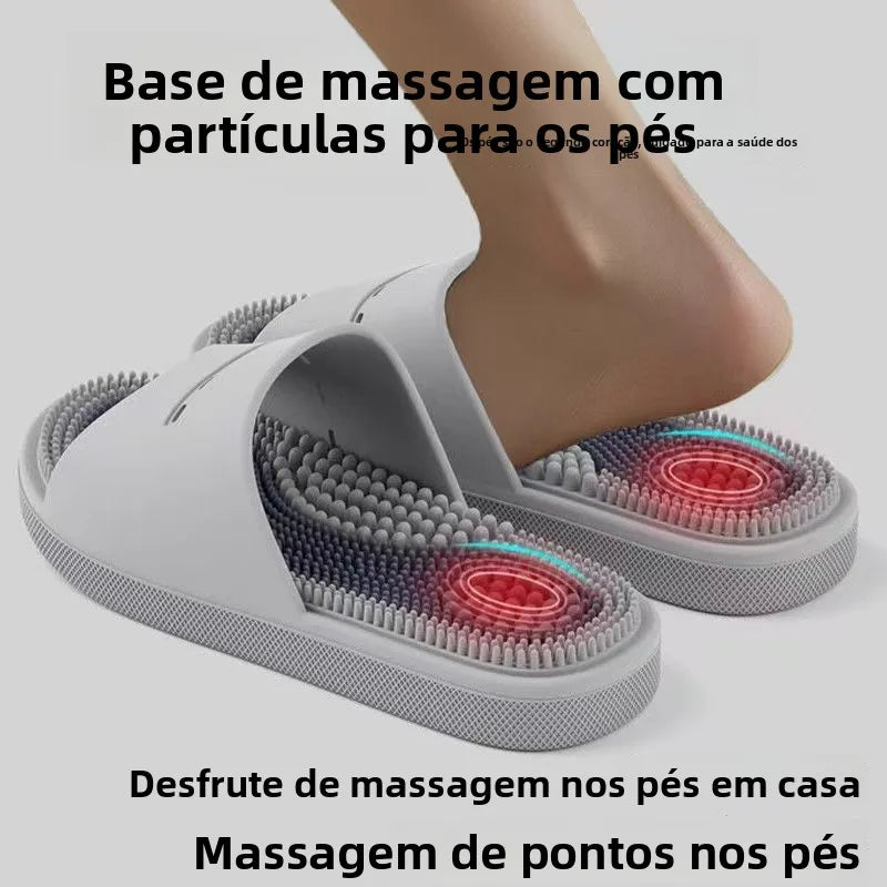 Chinelos de massagem masculinos antiderrapantes interior casa banheiro sandálias estilo simples material pvc confortável chin...