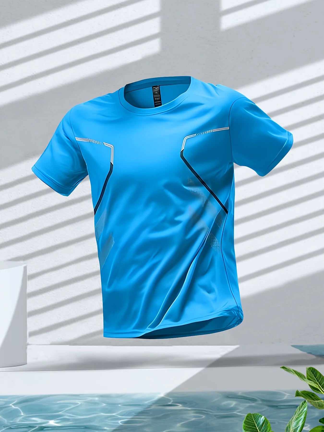 Verão de secagem rápida camiseta masculina ginásio respirável ao ar livre corrida fitness esportes manga curta casual o-pescoço masculino ginásio roupas esportivas