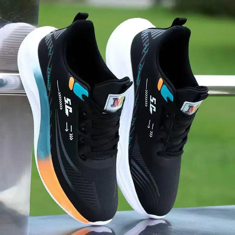 Tênis Masculino Primavera 2025 Novo Estilo para Corrida, Respirável em Malha, Sola ia, Estilo Dad Sneaker, Moderno e Versá...