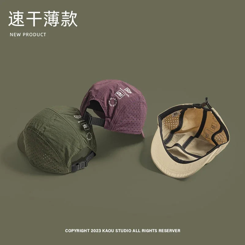 Bonés de beisebol de 5 painéis de verão para homens e mulheres boné de acampamento ao ar livre proteção solar de secagem rápida chapéu de corrida respirável chapéu de golfe