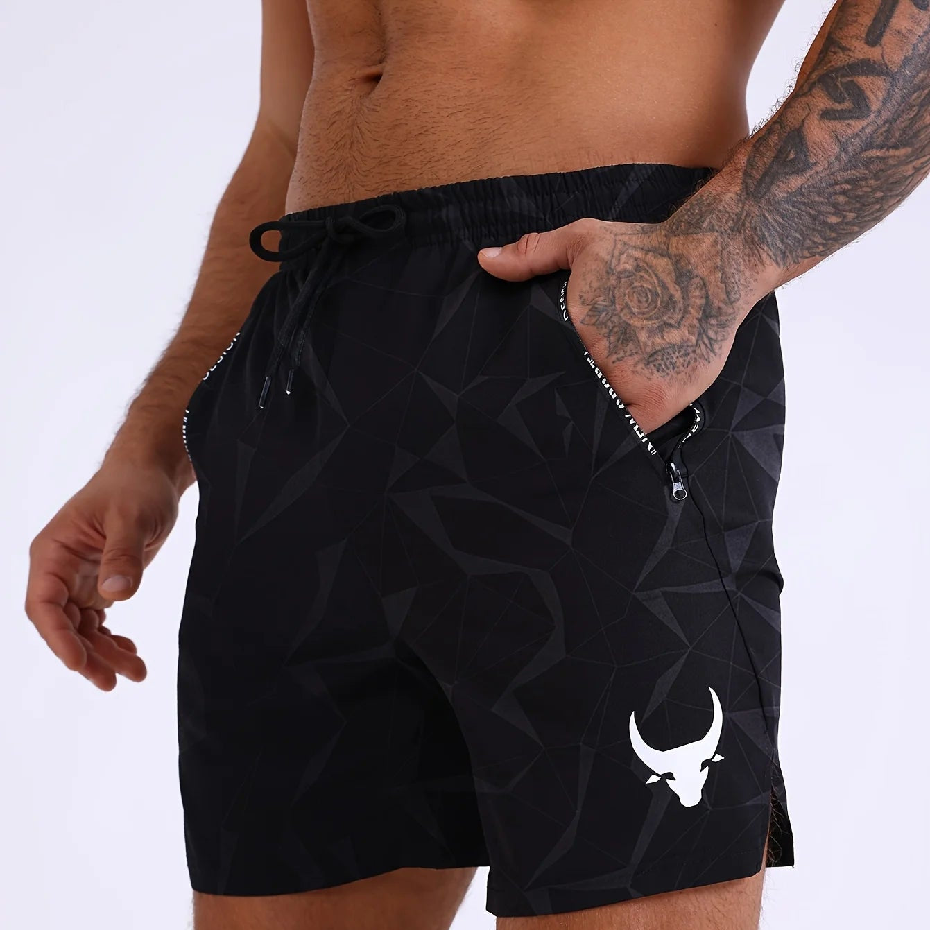 Tendência esportiva masculina shorts de 3 peças shorts de treinamento respiráveis e confortáveis