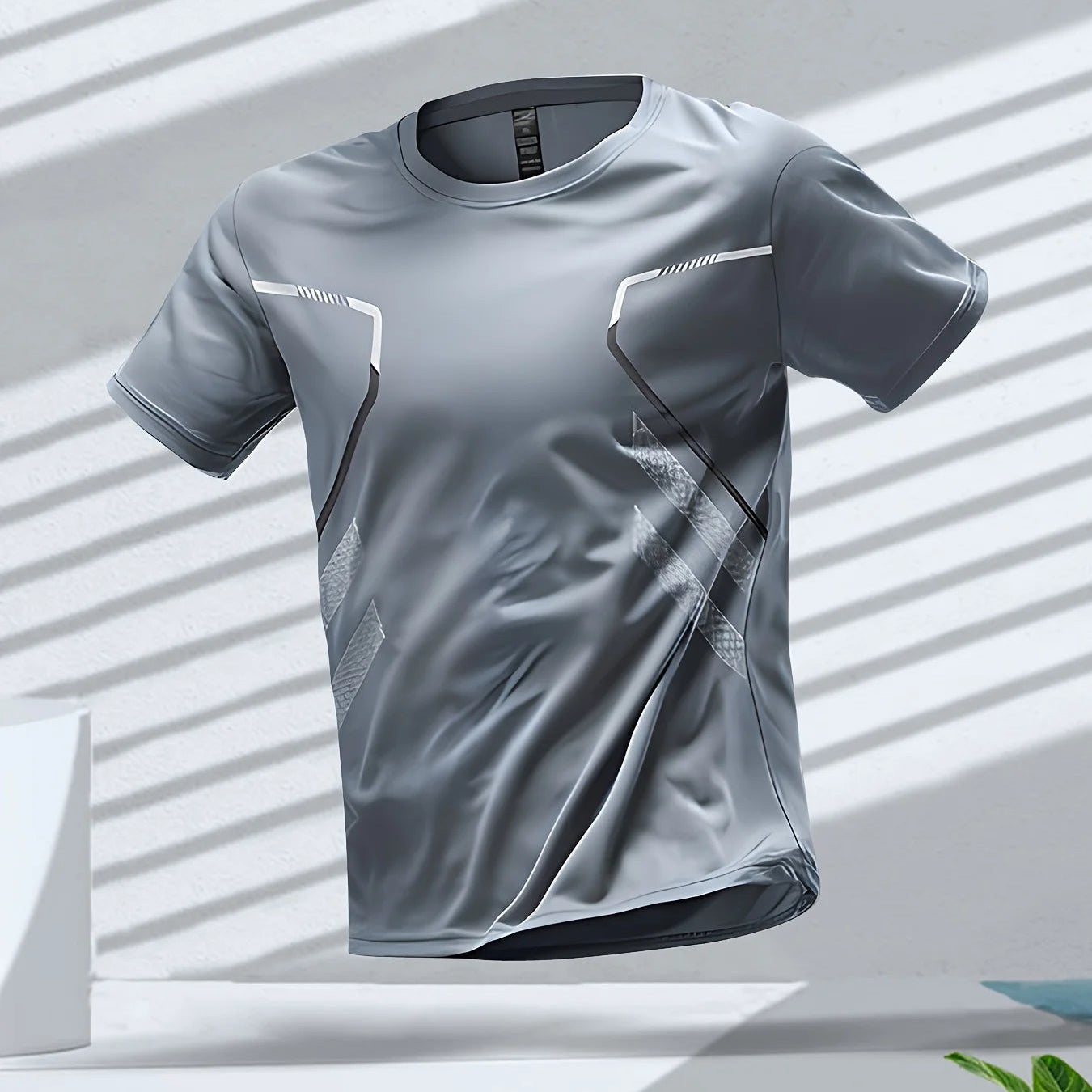 Verão de secagem rápida camiseta masculina ginásio respirável ao ar livre corrida fitness esportes manga curta casual o-pescoço masculino ginásio roupas esportivas