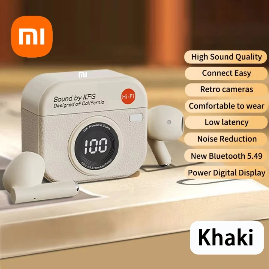 Xiaomi q86 meio no ouvido fones de ouvido sem fio criativo retro esportes redução ruído longo alcance à prova dwireless água e sweatproof