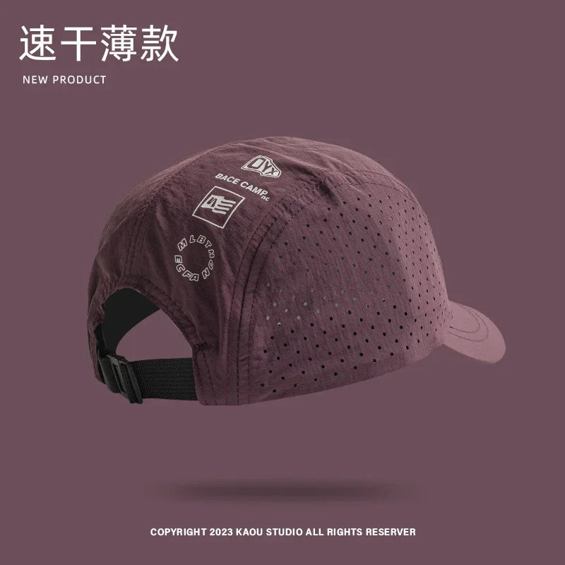 Bonés de beisebol de 5 painéis de verão para homens e mulheres boné de acampamento ao ar livre proteção solar de secagem rápida chapéu de corrida respirável chapéu de golfe