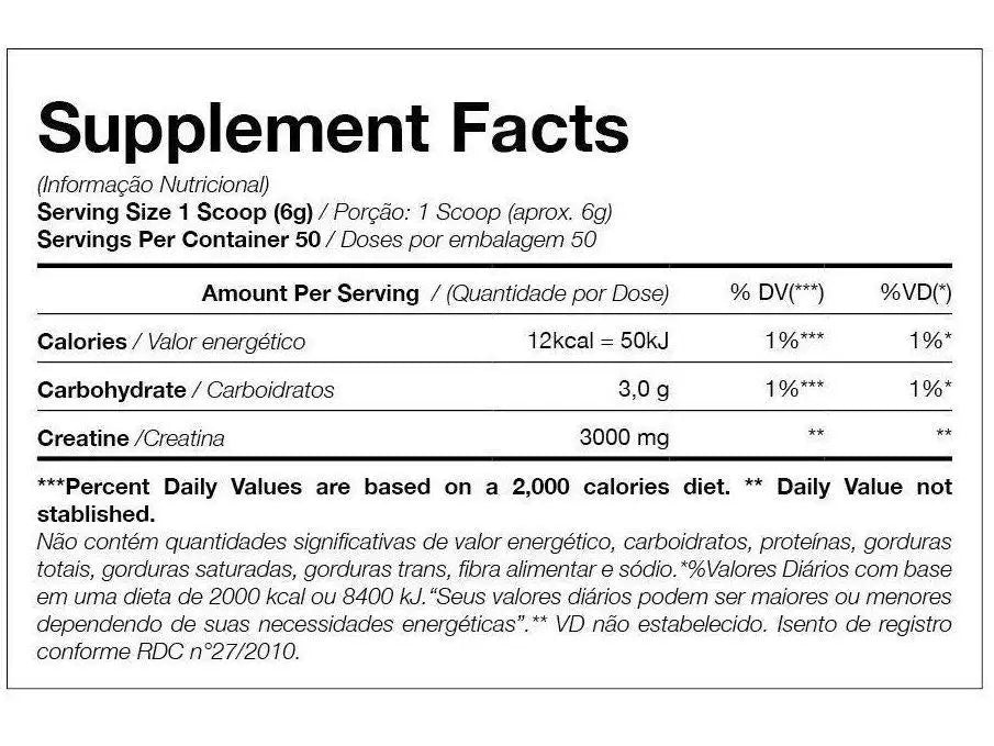 Creatina Black Skull Turbo em Pó 300g sem Sabor