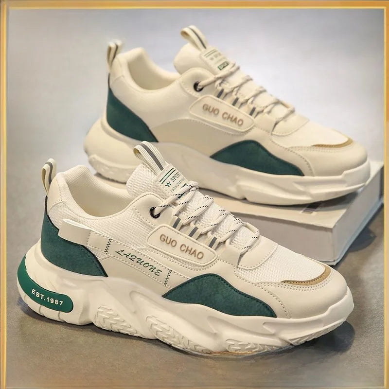 Tênis Masculino Casual de Verão com Malha Respirável, Sola ssa, Aumento de Altura, Confortável para Corrida, Estilo Slip-O...