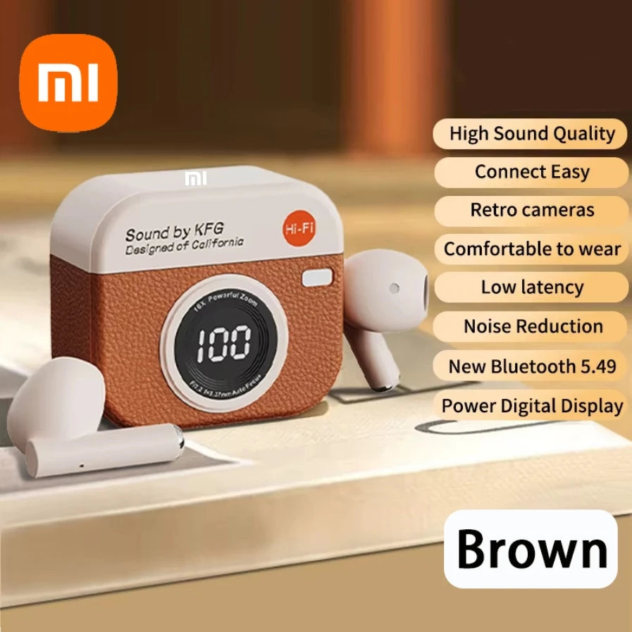 Xiaomi q86 meio no ouvido fones de ouvido sem fio criativo retro esportes redução ruído longo alcance à prova dwireless água e sweatproof