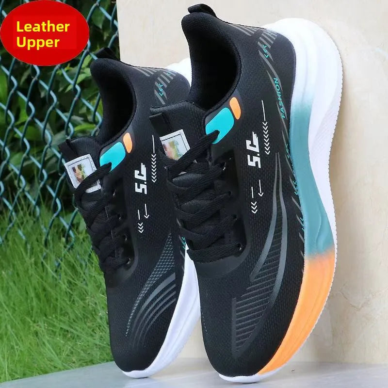 Tênis Masculino Primavera 2025 Novo Estilo para Corrida, Respirável em Malha, Sola ia, Estilo Dad Sneaker, Moderno e Versá...