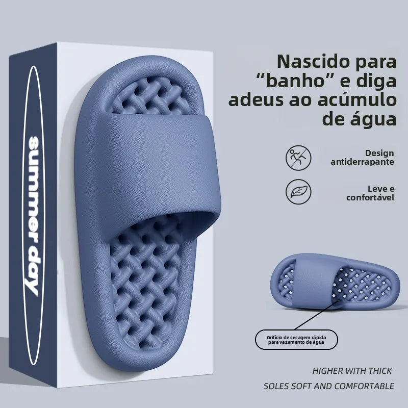 Chinelos Masculinos de Verão em Tamanho ande, Com Design Vazado, Secagem Rápida, Antiderrapantes, Material EVA
